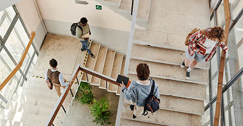 clean modern stairwell in Dorset